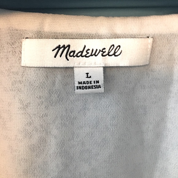 Madewell Wedgewood Blue/Egg Shell Floral Blouse - Picture 9 of 16